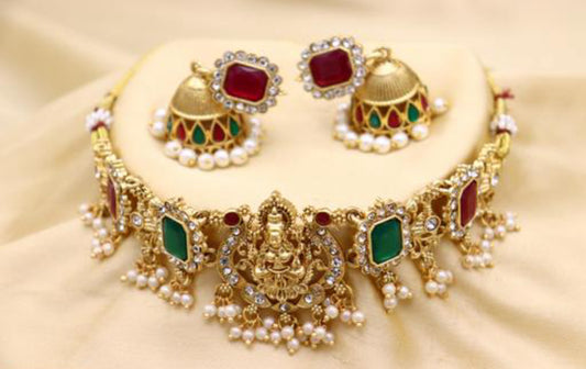 South indian laxmi choker Jewellery Set