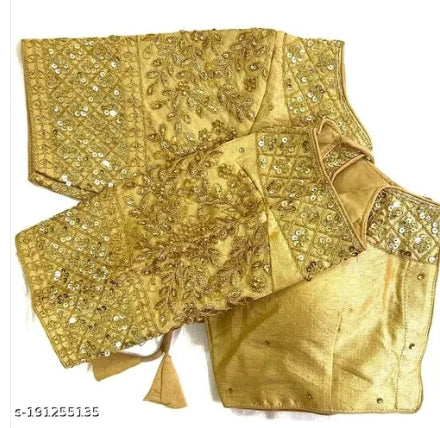 Golden Embroidered Women Blouse